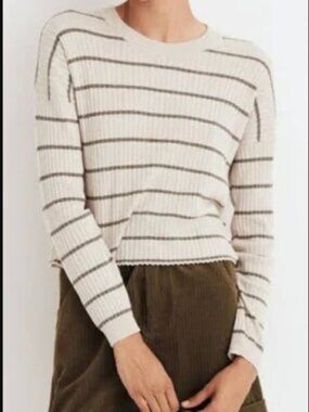 Madewell Lawson Lightweight Sweater in Stripe - Size S
